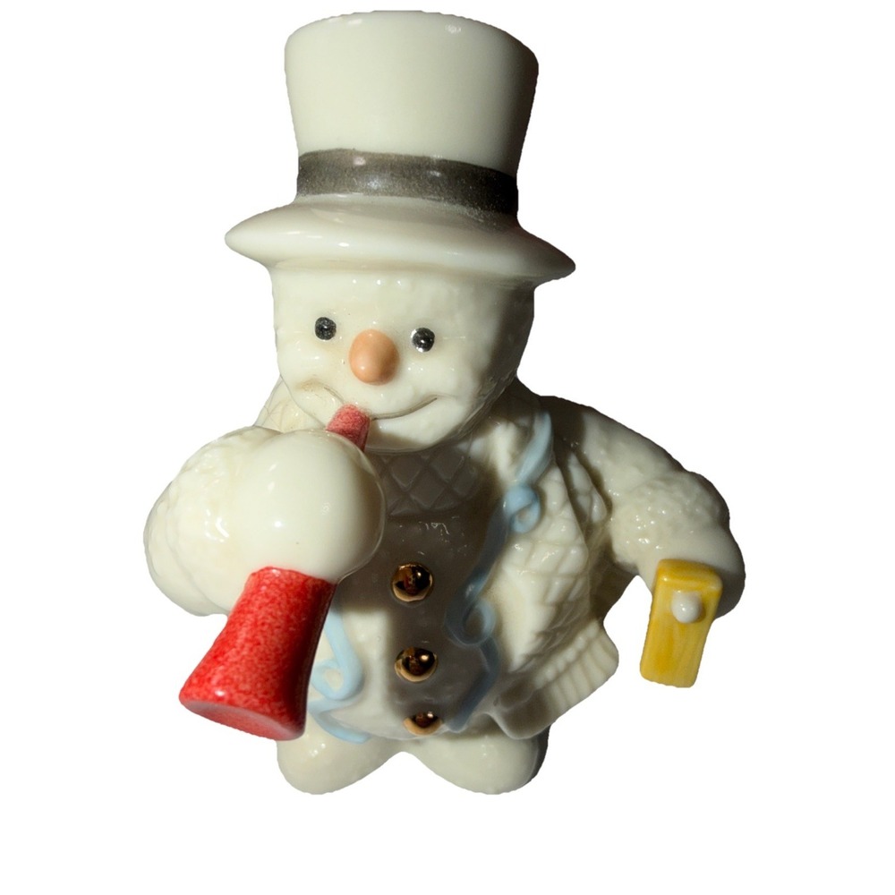 LENOX BONE CHINA JANUARY CELEBRATION SNOWMAN FIGURINE 12 MONTHS COLLECTION